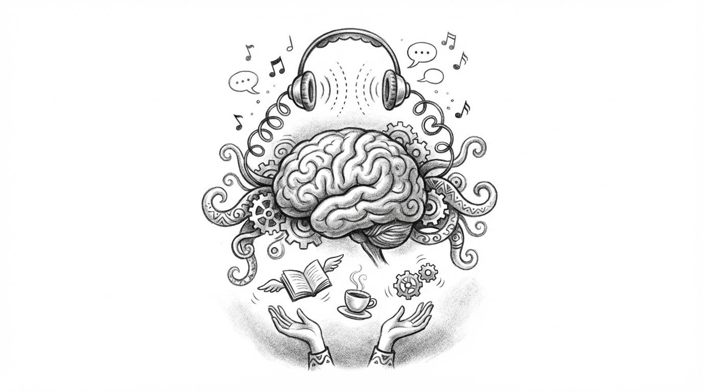 neuroscience hobi mendengarkan podcast