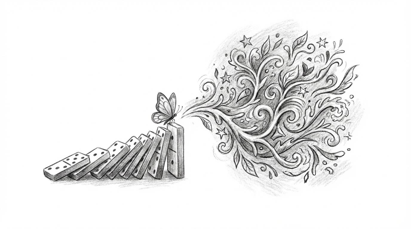 efek domino vs efek kupu-kupu